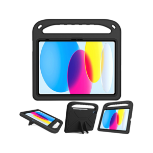 iPad 11" (2025) / iPad 10.9" (2022) - EVA Børnevenligt Stødsikkert Cover M. Stander - Sort - EVA