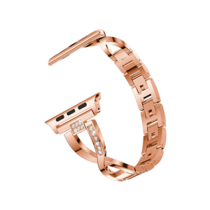 Apple Watch (38/40/SE/41/42mm) - Diamant Stål Dame Urrem - Roseguld - DeluxeCovers