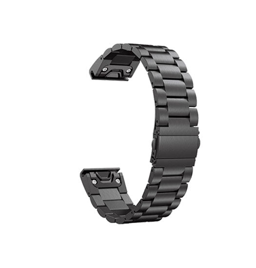 Garmin 22mm - CNC Pro Rustfrit Stål Urlænke - Sort - CNC