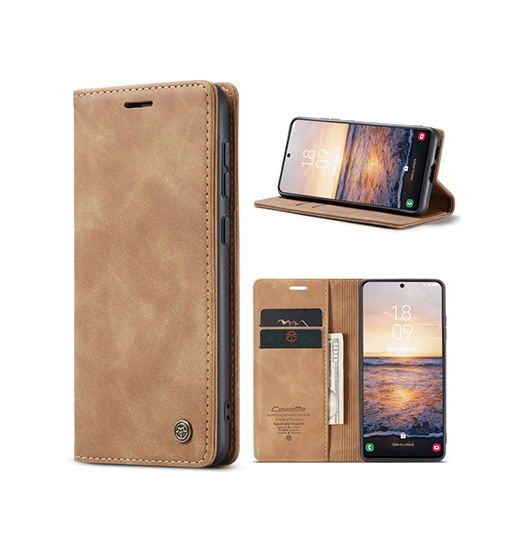 Samsung Galaxy S23+ - CaseMe™ Noble Læder Etui / Pung - Brun - CaseMe