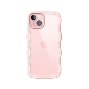 iPhone 15 Plus - DeLX&trade; Wave Frame Silikone Cover - Pink - DeLX&trade;