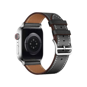 Apple Watch (38/40/SE/41/42mm) - IMAK&trade; Exhil Læder Rem - Sort - IMAK