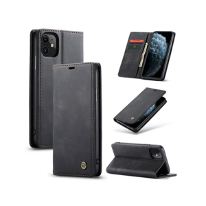 iPhone 11 - CaseMe&trade; Noble Læder Etui / Pung - Sort - CaseMe