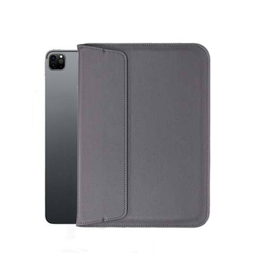 iPad Pro 11" (2024) - Retro Diary Vegan Læder Sleeve - Space Grå - Retro Diary