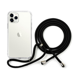 iPhone 12 Pro Max - Deluxe&trade; Silikone Cover M. Strop - Sort - DELUXE