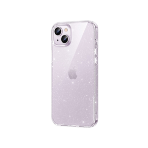 iPhone 14 - DeLX&trade; Glitter Silikone Cover - Sølv - DeLX&trade;