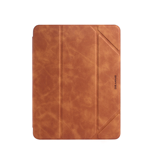 iPad Pro 10.5" (2017) - DG.MING™ Trifold Læder Cover m. Stander - Brun - DG.MING™