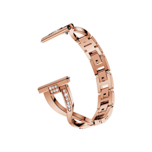 Samsung Galaxy Watch 7 (40/44mm) -  Diamant Rustfrit Stål Dame Urrem - Roseguld - DeluxeCovers