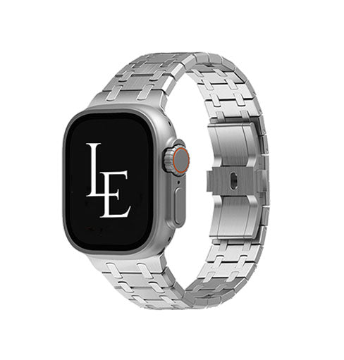 Apple Watch (42/44/SE/45/46/49mm) - L'Empiri™ Nexus Rustfri Stålrem - Sølv - L'Empiri™