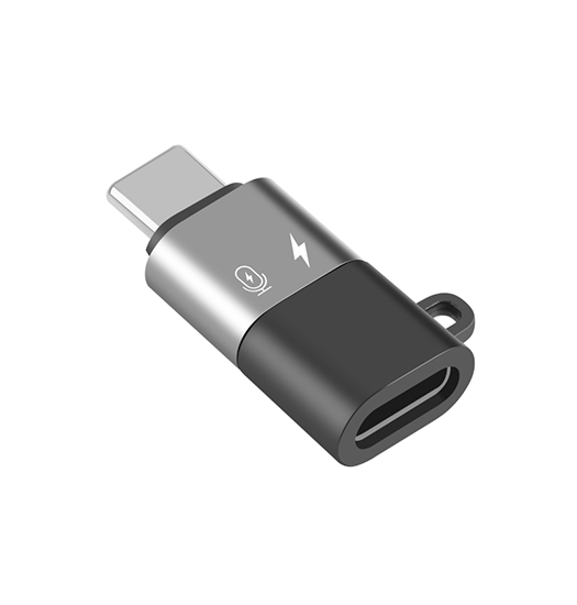 USB-C til Lightning Hun - Adapter - Sort/Grå - DeluxeCovers