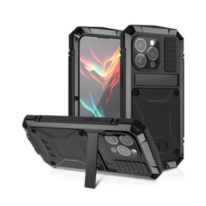 iPhone 15 Pro Max - R-JUST&trade; Safeguard Vandtæt 360° Cover - Sort - R-JUST&trade;