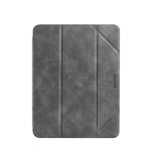 iPad Mini 4/5 - DG.MING™ Trifold Læder Cover m. Stander - Grå - DG.MING™
