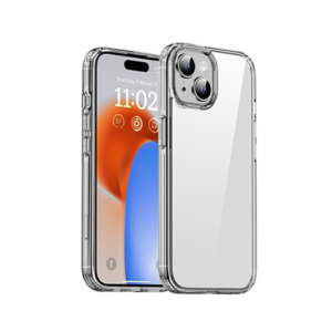 iPhone 15 Plus - iPAKY&trade; Hybrid Silikone Cover - Gennemsigtig - iPAKY