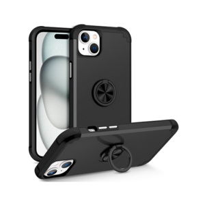 iPhone 15 Plus - DelX&trade; Håndværker Cover M. Ringholder - Sort - NX PRO