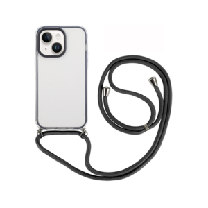 iPhone 14 Plus - Deluxe&trade; Silikone Cover M. Strop - Sort - DELUXE