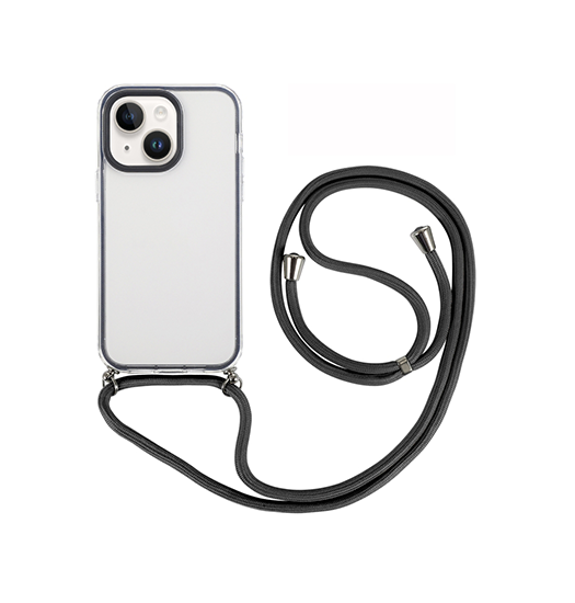 iPhone 14 Plus - Deluxe™ Silikone Cover M. Strop - Sort - DELUXE