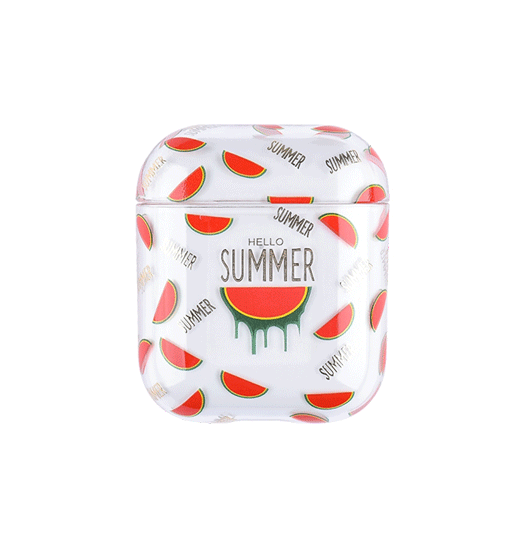 AirPods 1/2 | Hello Summer Beskyttelse Cover - Watermelon - DeluxeCovers