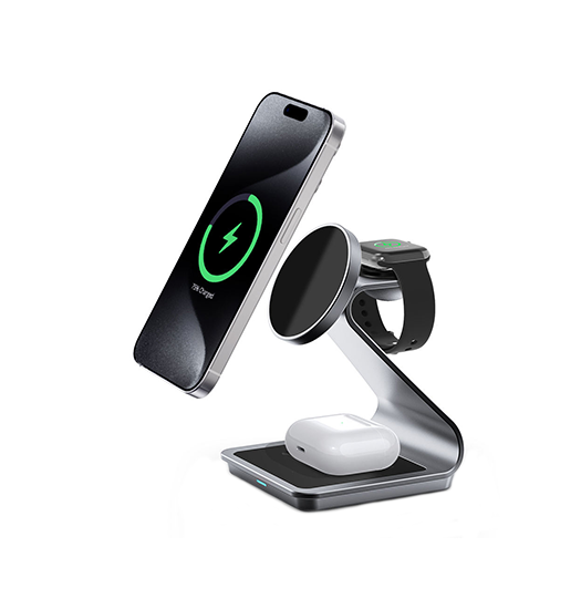 LUX™ | 3-i-1 Trådløs Opladestation - 15W - MagSafe Kompatibel - DeluxeCovers