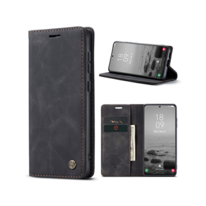 Samsung Galaxy S24 - CaseMe&trade; Noble Læder Etui / Pung - Sort - CaseMe