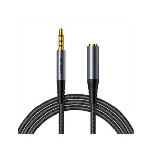 JOYROOM&trade; AUX Minijack Forlængerkabel  - 1.2m - Sort - JOYROOM