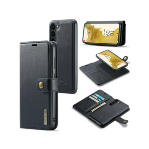 Samsung Galaxy S23 - DG.MING&trade; Vintage 2-i-1 Læder Etui M. Cover - Sort - DG.MING&trade;