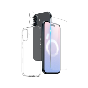 iPhone 16 - 3-i-1 Beskyttelsesæt Cover & Beskyttelsesglas - DeluxeCovers