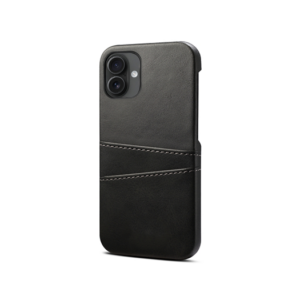 iPhone 16 - NX Design&trade; Læder Cover M. Kortholder - Sort - NX Design