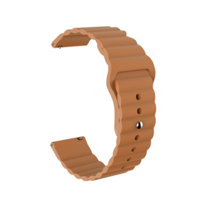 Samsung Galaxy Watch 7 (40/44mm) - Valence&trade; Wave Silikone Rem - Brun - Valence