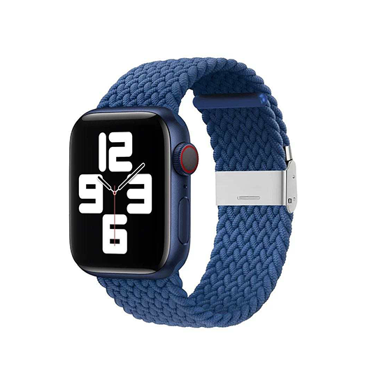 Apple Watch (38/40/SE/41/42mm) - Deluxe™ Flettet Nylon Rem - Navy - DeluxeCovers
