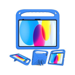 iPad 11" (2025) / iPad 10.9" (2022) - EVA Børnevenligt Stødsikkert Cover M. Stander - Blå - EVA