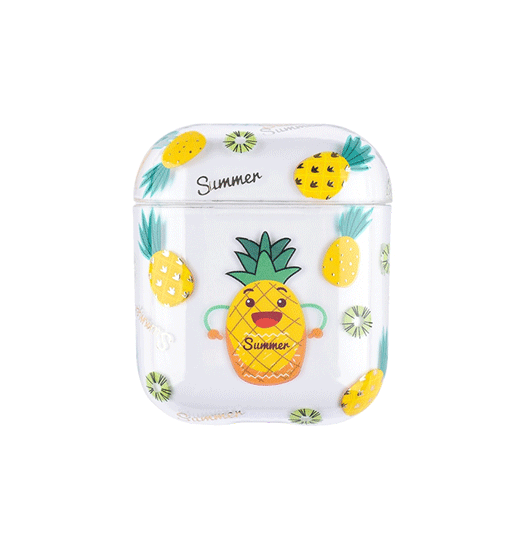AirPods 1/2 | Hello Summer Beskyttelse Cover - Pineapple - DeluxeCovers