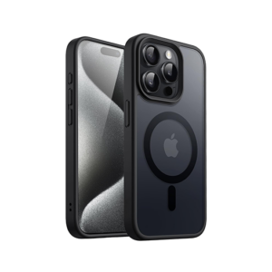 iPhone 14 Pro Max - NovoShield&trade; MagSafe Silikone Cover - Sort - NovoShield&trade;