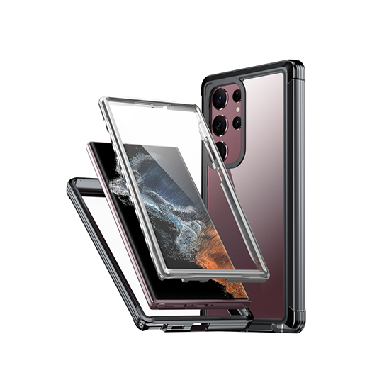 Samsung Galaxy S23 Ultra - ToughCase Hybrid-X Håndværker Cover - Sort - ToughCase