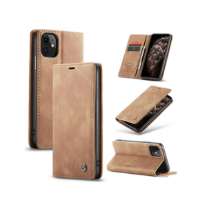 iPhone 11 - CaseMe&trade; Noble Læder Etui / Pung - Brun - CaseMe