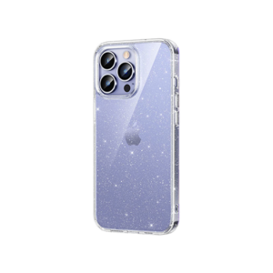 iPhone 14 Pro - DeLX&trade; Glitter Silikone Cover - Sølv - DeLX&trade;