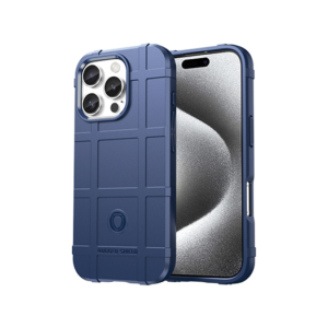 iPhone 16 Pro - RUGGED SHIELD&trade; Stødsikkert Håndværker Cover - Navy - RUGGED SHIELD