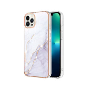 iPhone 15 Pro Max - Deluxe&trade; Marble Silikone Cover - Hvid - DELUXE