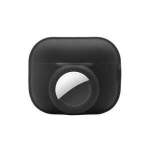 AirPods Pro | DeLX&trade; Silikone Cover m. AirTag Holder - Sort - DeluxeCovers