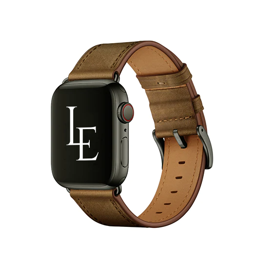 Apple Watch (42/44/SE/45/46/49mm) - L'Empiri™ Verona Ægte Læder Rem - Retro brun - Verona