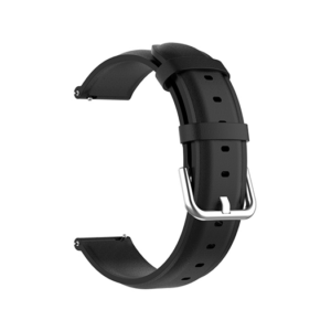 Samsung Galaxy Watch 3 (45mm) - ADENA&trade; Round Tail Læder Urrem - Sort - ADENA