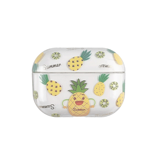 AirPods Pro | Hello Summer Beskyttelse Cover - Pineapple - DeluxeCovers