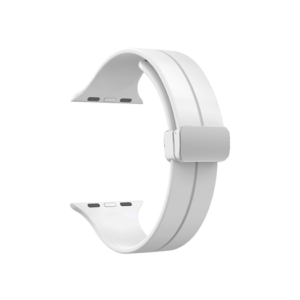 Apple Watch (38/40/SE/41/42mm) - S-Line&trade; Silikone Rem - Hvid - S-Line&trade;