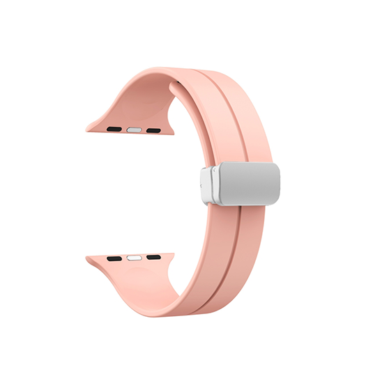 Apple Watch (38/40/SE/41/42mm) - S-Line™ Silikone Rem - Pink - S-Line™